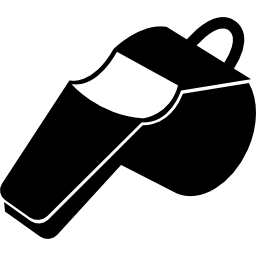 pfeife mit weißem detail icon