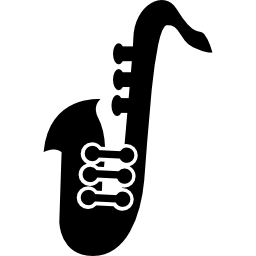 saxofoon variant silhouet icoon