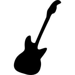 Electric bass guitar silhouette icon