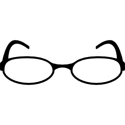 Oval shape reading eyeglasses icon