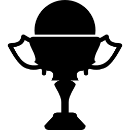 Football trophy with ball variant icon