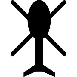 Military helicopter bottom view icon