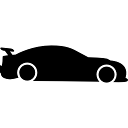 coche de carreras con faldones laterales icono