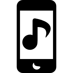iphone con nota musicale icona