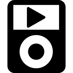 ipod classic con botón de reproducción de video icono
