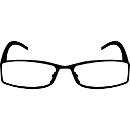 Rectangular eyeglasses icon