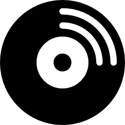 Music disc with white curve details icon