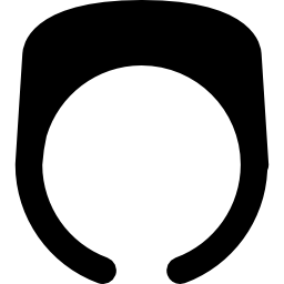 silhueta vista lateral do anel Ícone