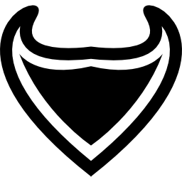 escudo triangular con punta afilada icono