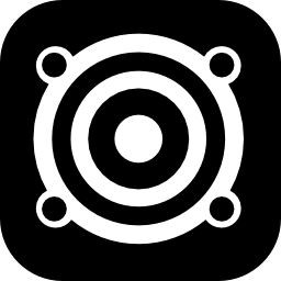 Square bass speakers icon