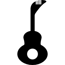 silueta de guitarra con gran agujero icono