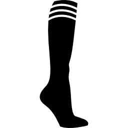chaussettes de football longues à lignes blanches Icône