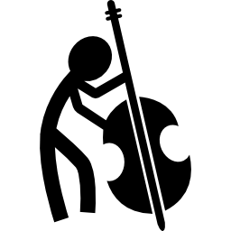 hombre tocando el violonchelo icono