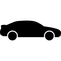 sylwetka widok z boku samochodu komercyjnego ikona