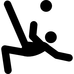 Football player kicking ball upward icon