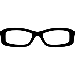 montura de anteojos rectangular icono