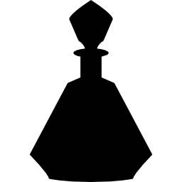 Perfume bottle with geometric edges icon
