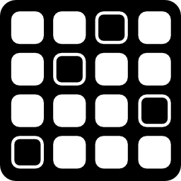 Squares with rounded edges icon