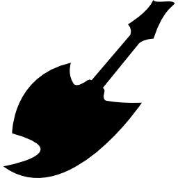 Guitar with irregular shape icon