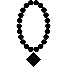 collier de perles avec pendentif diamant Icône