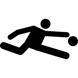 Football player chasing ball icon