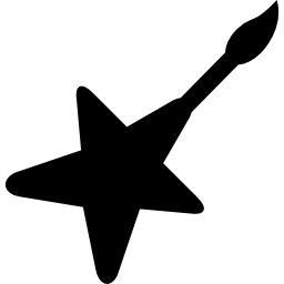 pennello a forma di stella icona