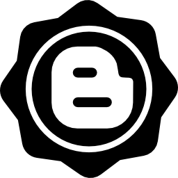 insignia social de blogger icono