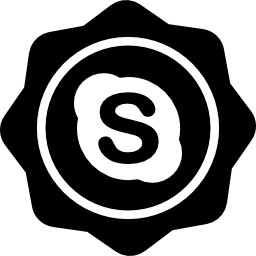 sociale skype-badge icoon