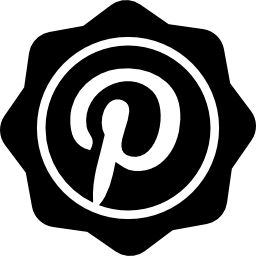 insignia social de pinterest icono