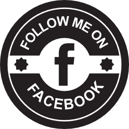 Facebook social retro circular badge icon