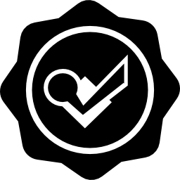 insignia con marca de verificación icono