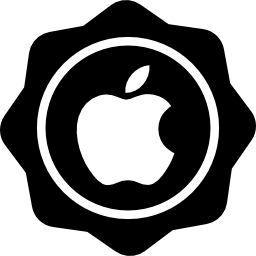 odznaka apple w stylu retro ikona