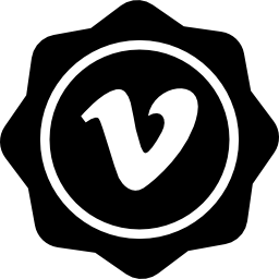 insignia social del logo de vimeo icono