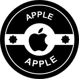 Значок apple в стиле ретро иконка