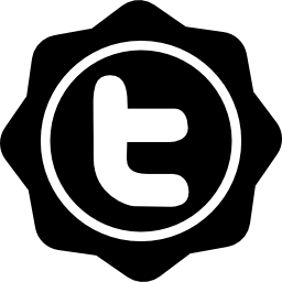 insignia social de twitter icono