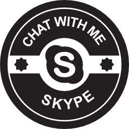 sociale skype-badge icoon