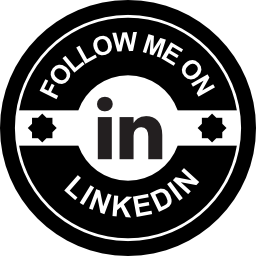 suivez-moi sur le badge social linkedin Icône