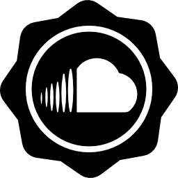 insignia social de sound cloud icono
