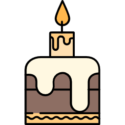 pastel de cumpleaños icono