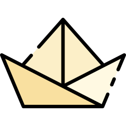 Airplane origami icon