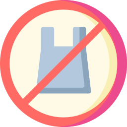 No plastic bags icon