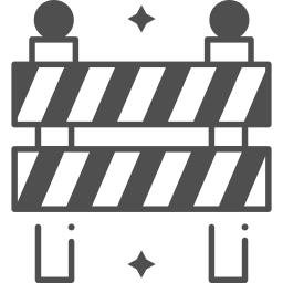 Road barrier icon