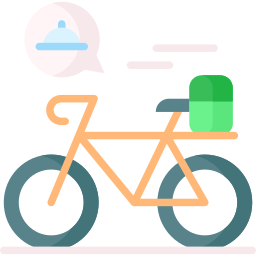 bici di consegna icona
