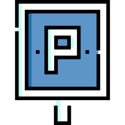 Parking sign icon