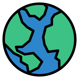 wereldkaart icoon