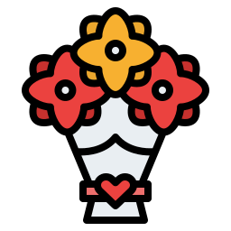 Flower bouquet icon