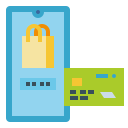 Shopping online icon