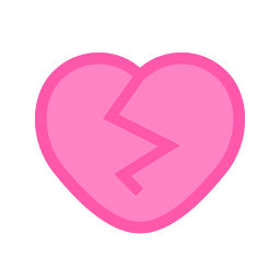 Broken heart icon