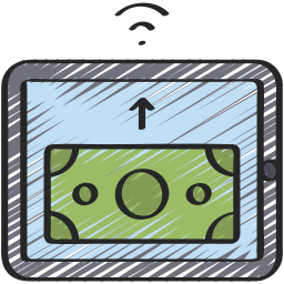 Tablet shopping icon