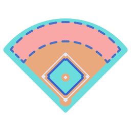 terrain de baseball Icône